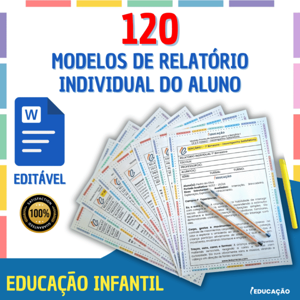 120 modelos de relatório individual do aluno para educação infantil