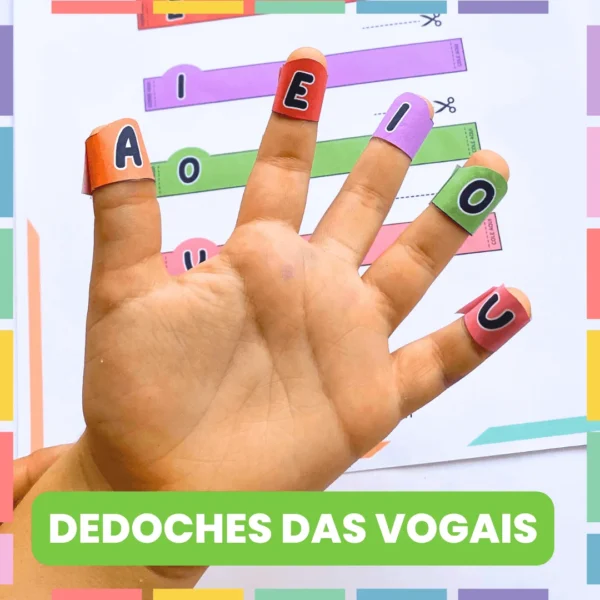 Aprendendo-as-Vogais-Atividades-da-Apostila-2-Dedoches-na-mao-Atividades-de-Alfabetizacao-Foto-caseira