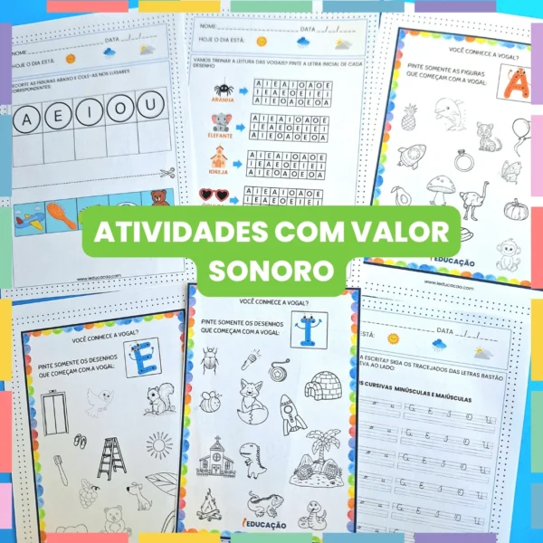 Aprendendo-as-Vogais-Atividades-da-Apostila-2-atividades-com-valor-sonoro-Atividades-de-Alfabetizacao-Foto-caseira