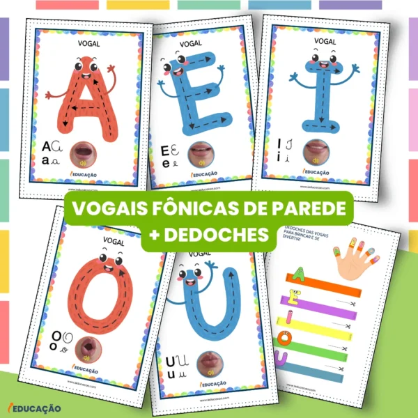 Aprendendo-as-Vogais-Atividades-da-Apostila-2-vogais-fonicas-de-parede-dedoches-Imagem-Digital-Atividades-de-Alfabetizacao