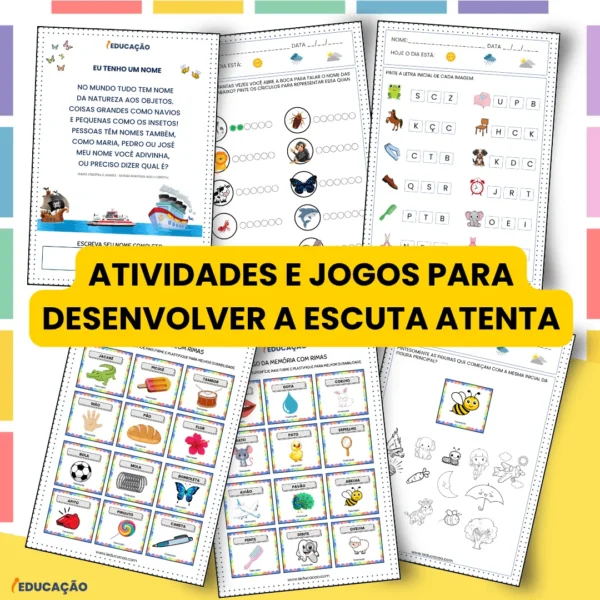 Desenvolvendo-a-Consciencia-Fonologica-Atividades-da-Apostila-3-atividades-e-jogos-para-desenvolver-a-escuta-atenta-Atividades-de-Alfabetizacao