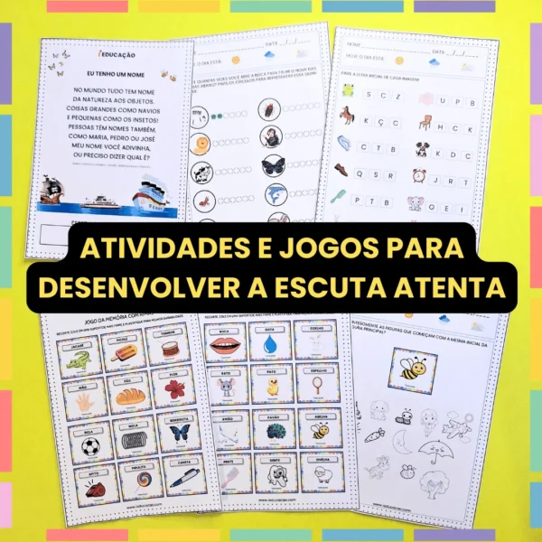 Desenvolvendo-a-Consciencia-Fonologica-Atividades-da-Apostila-3-atividades-e-jogos-para-desenvolver-a-escuta-atenta-Atividades-de-Alfabetizacao-Foto-caseira