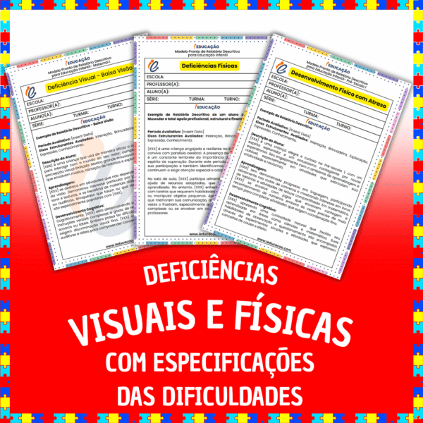 Relatório individual do aluno na educação especial - DEFICIÊNCIAS VISUAIS E FÍSICAS (1)