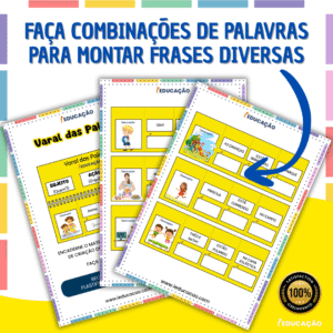 Varal das Palavras - Jogo das Palavras para Criar Frases- Atividade Lúdica de Alfabetização 2